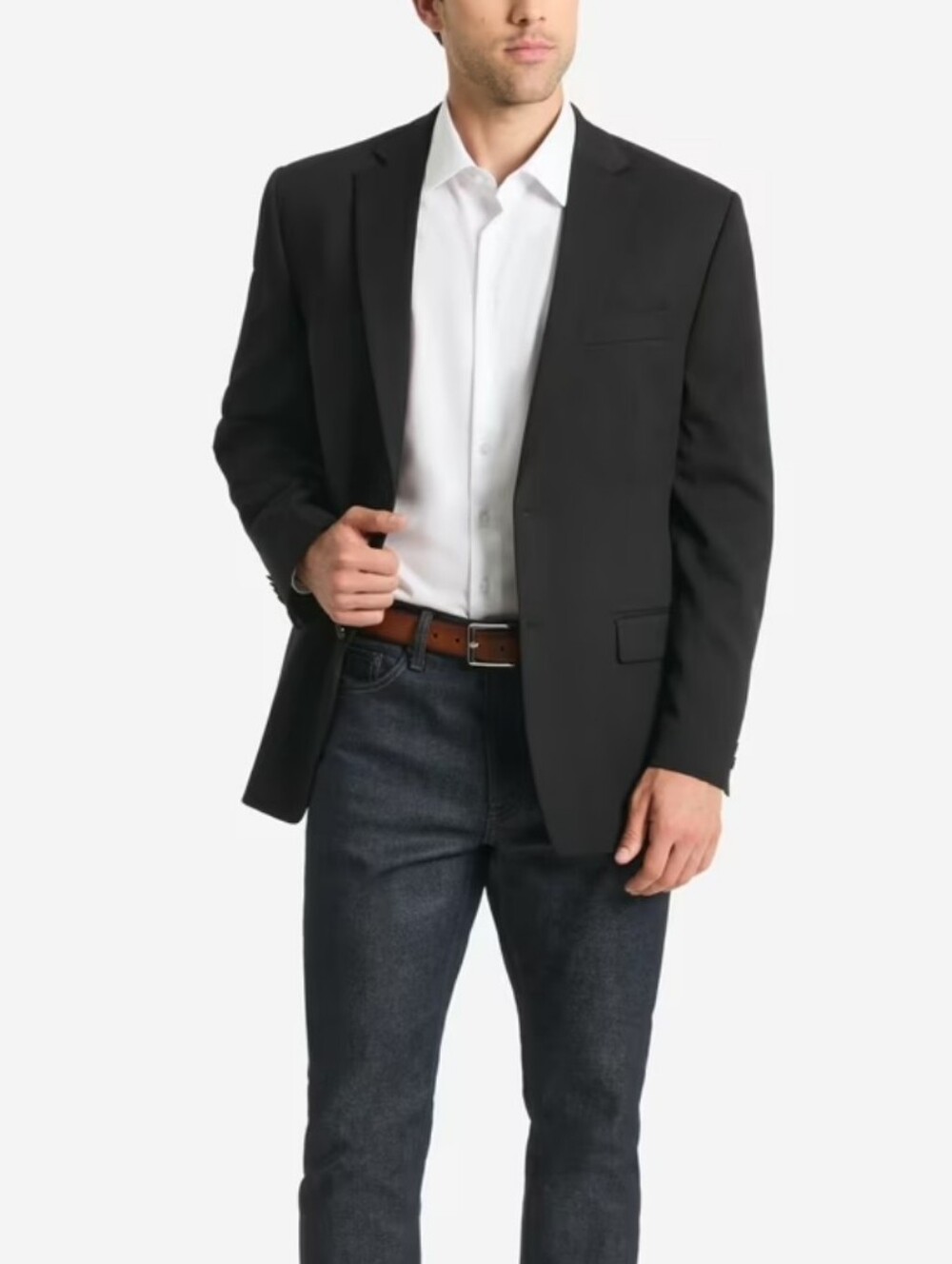 Chaps Performance Comfort Flex Stretch Sport Coat Black Size 46R